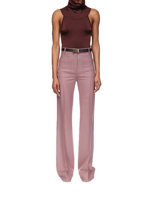 Victoria Beckham Alina twill wide-leg pants Lilac Victoria Beckham | 1325WTR005115D9476 MAUVE